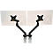 Bras pour écran BakkerElkhuizen BE Flexible Dual, pour 2 écrans, jusqu'à 10 kg, pivotant, inclinable et incliné, largeur de serrage 80 mm, compatible VESA, ergonomique, hauteur réglable de 170 à 582 mm, noir