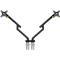 Bras pour écran BakkerElkhuizen BE Flexible Dual, pour 2 écrans, jusqu'à 10 kg, pivotant, inclinable et incliné, largeur de serrage 80 mm, compatible VESA, ergonomique, hauteur réglable de 170 à 582 mm, noir