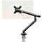 Bras pour écran BakkerElkhuizen BE Flexible, pour 1 écran, jusqu'à 10 kg, pivotant, inclinable et incliné, largeur de serrage 80 mm, compatible VESA, ergonomique, réglable en hauteur de 170 à 582 mm, gris foncé/noir