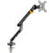 Bras pour écran BakkerElkhuizen BE Flexible, pour 1 écran, jusqu'à 10 kg, pivotant, inclinable et incliné, largeur de serrage 80 mm, compatible VESA, ergonomique, réglable en hauteur de 170 à 582 mm, gris foncé/noir