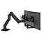 Bras pour écran double Ergotron HX, jusqu'à 32 pouces par bras, réglable en hauteur/profondeur, fonction d'inclinaison, VESA, noir mat