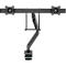 Bras pour écran Fellowes® Eppa™, pour 2 écrans jusqu'à 32' &amp; 8 kg chacun, réglable en hauteur/rotatif/pivotant/inclinable, design Crossbar, passage de câbles, pince de table, noir