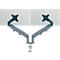 Bras pour écran Leitz Ergo Dual, pour 2 écrans jusqu'à 32' &amp; jusqu'à 9 kg, pivotant et inclinable, réglable en hauteur, passage de câbles, VESA, gris foncé