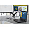 Brazo para monitor Schäfer Shop Select MX8-124, para 2 pantallas de hasta 32″ y hasta 8 kg, inclinable/giratorio/giratorio, regulable en altura, guía de cables, VESA, abrazadera de mesa.