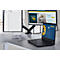 Brazo para monitor Schäfer Shop Select MX8-124, para 2 pantallas de hasta 32″ y hasta 8 kg, inclinable/giratorio/giratorio, regulable en altura, guía de cables, VESA, abrazadera de mesa.