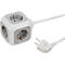 Brennenstuhl ALEA-Power contactdoosblok, 4 stopcontacten, 1,4 m kabel, tot 3680W, grijs/wit