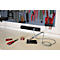 Brennenstuhl Bremounta contactdoosstrook, 5-voudig, 2 USB-poorten, 90° opstelling, 3 m kabel, veiligheidsschakelaar, L 80 x B 430 x D 70 mm, zwart
