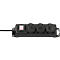 Brennenstuhl buitencontactdoosstrook, 3-voudig, met schakelaar, 2 m kabel, zelfsluitende afdekking, IP44, L 60 x B 340 x D 115 mm, zwart