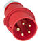 Brennenstuhl CEE-verlengkabel, 10 meter, rubber-neopreen, afsluitklep, IP44 stof- en spatwaterdicht, 400V/32A, zwart/rood