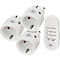 Brennenstuhl Comfort-Line Funkschalt-Set MINI 3+1, 3 Funksteckdosen, 1 Handsender, bis 2300 W, 25 m Reichweite, für den Innenbereich, erhöhter Berührungsschutz, B 148 x H 100 mm, weiß, inkl. Batterien