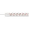 Brennenstuhl Eco-Line 6-stekkerdoos, 45° opstelling, 1,5 m kabel, verhoogde aanrakingsbeveiliging, L 360 x B 80 x D 65 mm, wit