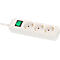 Brennenstuhl Eco-Line contactdoosstrook, 3 contactdozen met randaarde, 45° opstelling, verhoogde aanrakingsbeveiliging, 5 m snoerlengte, L 215 x B 95 x D 60, wit