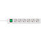 Brennenstuhl Eco-Line contactdoosstrook 6-voudig, 1,5 m kabel, 45° opstelling, verhoogde aanrakingsbeveiliging, L 360 x B 90 x D 65 mm, wit