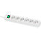 Brennenstuhl Eco-Line contactdoosstrook 6-voudig, 1,5 m kabel, 45° opstelling, verhoogde aanrakingsbeveiliging, L 360 x B 90 x D 65 mm, wit