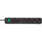 Brennenstuhl Eco-Line contactdoosstrook 6-voudig, 1,5 m kabel, 45° opstelling, verhoogde aanrakingsbeveiliging, L 360 x B 90 x D 65 mm, zwart