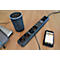 Brennenstuhl Eco-Line WiFi-Steckdosenleiste 6-fach, 2 x 2 schaltbare Steckdosen, 2 Permanent-Steckdosen, App- und Sprachsteuerung, 1,5 m Kabel, L 450 x B 50 x T 100 mm, schwarz