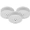 Brennenstuhl Feuermelder 3er-Set RM C 9010, 85 dB Alarmsignal, Testknopf, austauschbare 9V-Batterie, ⌀ 100 x H 35 mm, weiss