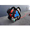 Brennenstuhl Gummi-Kabeltrommel X-Gum, 10 m, 2 Handgriffe, 3-fach spritzwassergeschützt, ölbeständiges RN-Kabel, IP44, blau/rot/schwarz