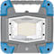 Grau-blaues LED-Arbeitslicht, oben mit Griff, darunter LEDs mit der Aufschrift 5000.
