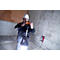 Brennenstuhl LED Baustrahler TU 23050 M, 360° Rundumlicht, Teleskopstrahler, 2 Schutzkontaktsteckdosen, IP54, Kabellänge 5m, B 430 x H 131 - 173 mm, schwarz/silber