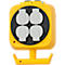 Brennenstuhl Pendel Distributeur de courant, 4 prises de courant avec contact de protection, 2 prises de courant à air comprimé à une main, IP44, 5 m de longueur de câble, chaîne en acier, L 175 x l 140 x H 600 mm, jaune