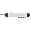 Brennenstuhl Premium-Alu-Line contactdoosstrook, 4-voudig, aluminium, 1,8m kabel, verlichte veiligheidsschakelaar, 45° opstelling, zwart/zilver