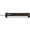Brennenstuhl Premium-Alu-Line contactdoosstrook, 6-voudig, aluminium, 3m kabel, verlichte veiligheidsschakelaar, 45° opstelling, zwart/zilver