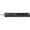 Brennenstuhl Premium-Line 4er-Steckdosenleiste, 1,8 m Kabel, 60.000A Überspannungsschutz, Sicherheitsschalter, L 448 x B 60 x T 120 mm, schwarz
