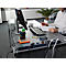 Brennenstuhl Secure-Tec 6-fach-Steckdosenleiste, Sicherheitsschalter, Automatik-Schaltsystem, Überspannungsschutz bis 19.500 A, 3 m Kabel, L 485 x B 65 x T 105 mm, anthrazit