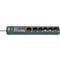 Brennenstuhl Secure-Tec 6-voudige contactdoosstrook, veiligheidsschakelaar, automatisch schakelsysteem, overspanningsbeveiliging tot 19.500 A, 3 m kabel, L 485 x B 65 x D 105 mm, antraciet