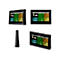 Digitale Bresser Wetterstation mit Display in verschiedenen Perspektiven und einem externen Sensor.