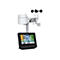 Digitale Bresser Wetterstation mit Außensensor und Display vor weißem Hintergrund.