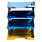 Briefablage Set Exacompta BEE BLUE Combo-Midi, 4-teilig, für Format A4+, stapelbar, Etikettenhalter, Blauer Engel, Polystyrol, mehrfarbig