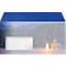 Briefumschläge Sigel Christmas Chapel, DIN lang, weihnachtliches Kerzen-Motiv, Sichtfenster, gummierter Verschluss, FSC®-Papier, blau, 50 Stück