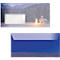 Briefumschläge Sigel Christmas Chapel, DIN lang, weihnachtliches Kerzen-Motiv, Sichtfenster, gummierter Verschluss, FSC®-Papier, blau, 50 Stück
