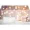 Briefumschläge Sigel Golden Glow, DIN lang, weihnachtliches Kerzen-Motiv, Sichtfenster, gummierter Verschluss, FSC®-Papier, beige-champagner-gold, 50 Stück