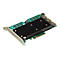 Eine grüne PC-Karte mit schwarzem Kühlkörper und silbernen Kontakten.