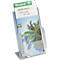 Transparent brochure holder with a brochure, reading "Fahrspaß für Urlaub".