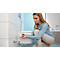 Brosse WC tesa Moon, fixation sans perçage, solution adhésive incluse, amovible, aspect inox