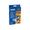 Blauer Karton mit Brother Fotopapier, 50 Blatt im Format 10x15 cm.