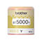 Gelbe Brother BT5000Y Tintentankflasche mit 48,8 ml Füllmenge vor neutralem Hintergrund.