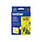 Gelbe Brother Tintenpatrone LC1000Y mit Produktinformationen auf der Verpackung.