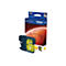 Gelbe Brother Tintenpatrone und Verpackung. Aufdruck: LC1100HY-Y, innobella, brother.