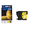 Gelbe Brother Tintenpatrone und Verpackung. Aufdruck: LC1100Y, Brother, innobella.