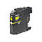 Gelbe Tintenpatrone von Brother, Modell LC121Y. Aufschrift: "PUSH" und "innobella".