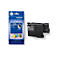Schwarze Brother Druckerpatrone LC528BK neben der Verpackung. Aufdruck: LC528BK, Brother. Auf der Verpackung steht u.a. A4 und 6000.