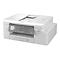 Weißer Brother-Multifunktionsdrucker mit Bedienfeld und Display.