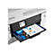 Ein weiß-schwarzer Brother Multifunktionsdrucker druckt eine Corporate Reporting Vorlage. Auf dem Display Datum und Uhrzeit.