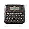 Schwarzes Brother P-touch D210VP Beschriftungsgerät mit Tastatur und Display.