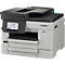 Grauer Brother Multifunktionsdrucker mit zwei Papierfächern und Touchscreen-Display.